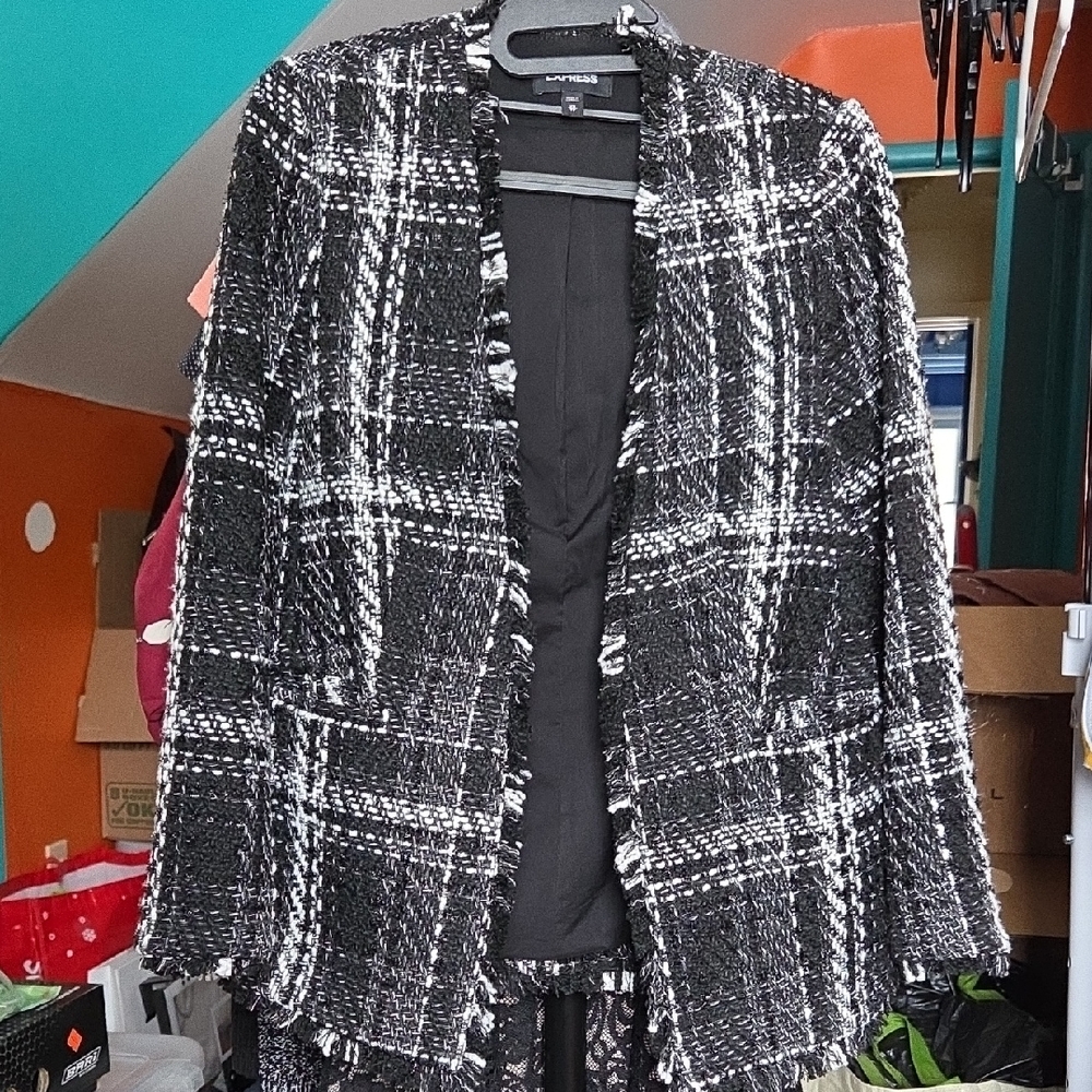 Express Black and White Jacket